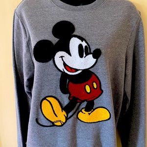 Mickey Mouse Disney sweatshirt, raised embroidered mickey , size medium